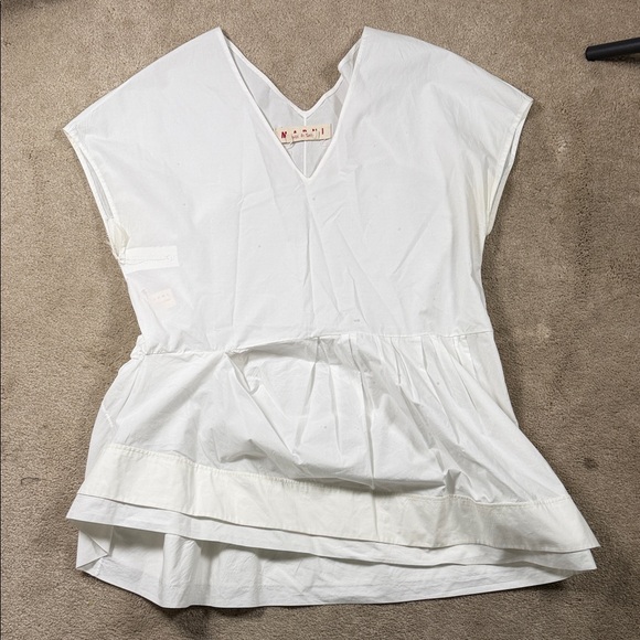 Marni Tops - Marni White V-Neck Blouse